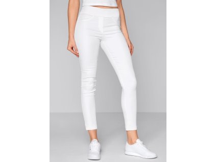 Dámské bílé kalhoty SLIM STRETCH (Velikost 3XL)