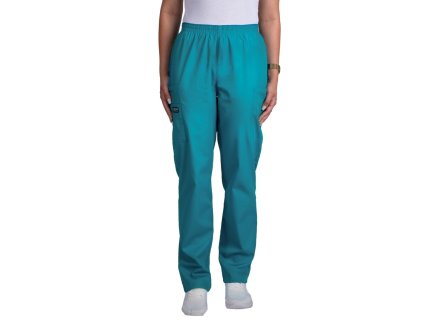 Dámské kalhoty Cheeroke Originals s gumou v pase - modrozelená (Velikost 3XL)
