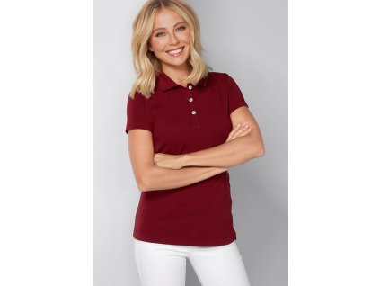 Dámské POLO tričko - bordo (Velikost S)