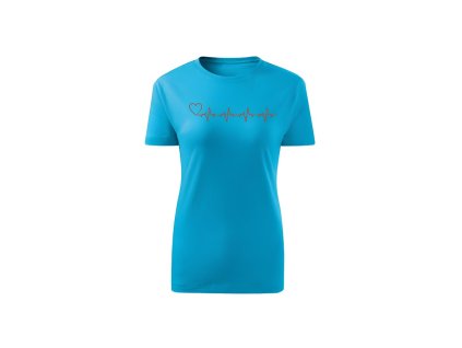 Dámské tričko ZDRAVOTNICTVÍ - tyrkysové (Velikost 2XL)