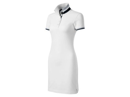 Polo šaty PREMIUM - bílé (Velikost 2XL)