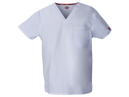 Unisex halena V-výstřih - bílá (Velikost 3XL)