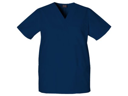 Unisexová halena rovného střihu s V-výstřihem námořnická modrá (Velikost 3XL)