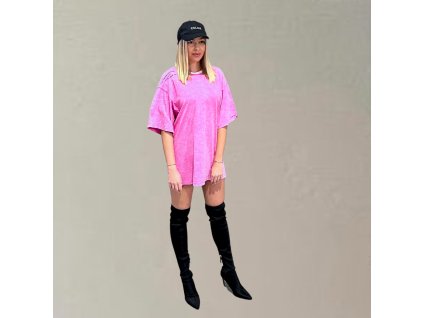 Tričko pink oversize