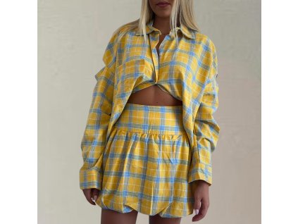 Košeľa Káro yellow