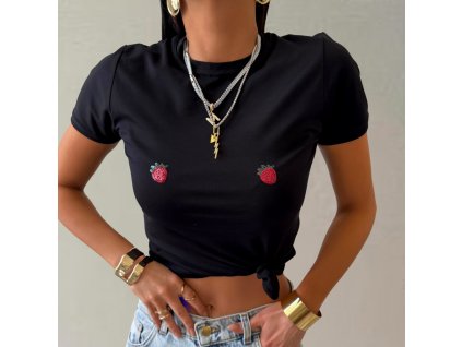 Tričko Jahôdka Black