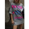 Tričkošaty New York gris oversize