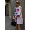 Tričkošaty New York pink oversize