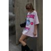 Tričkošaty New York pink oversize