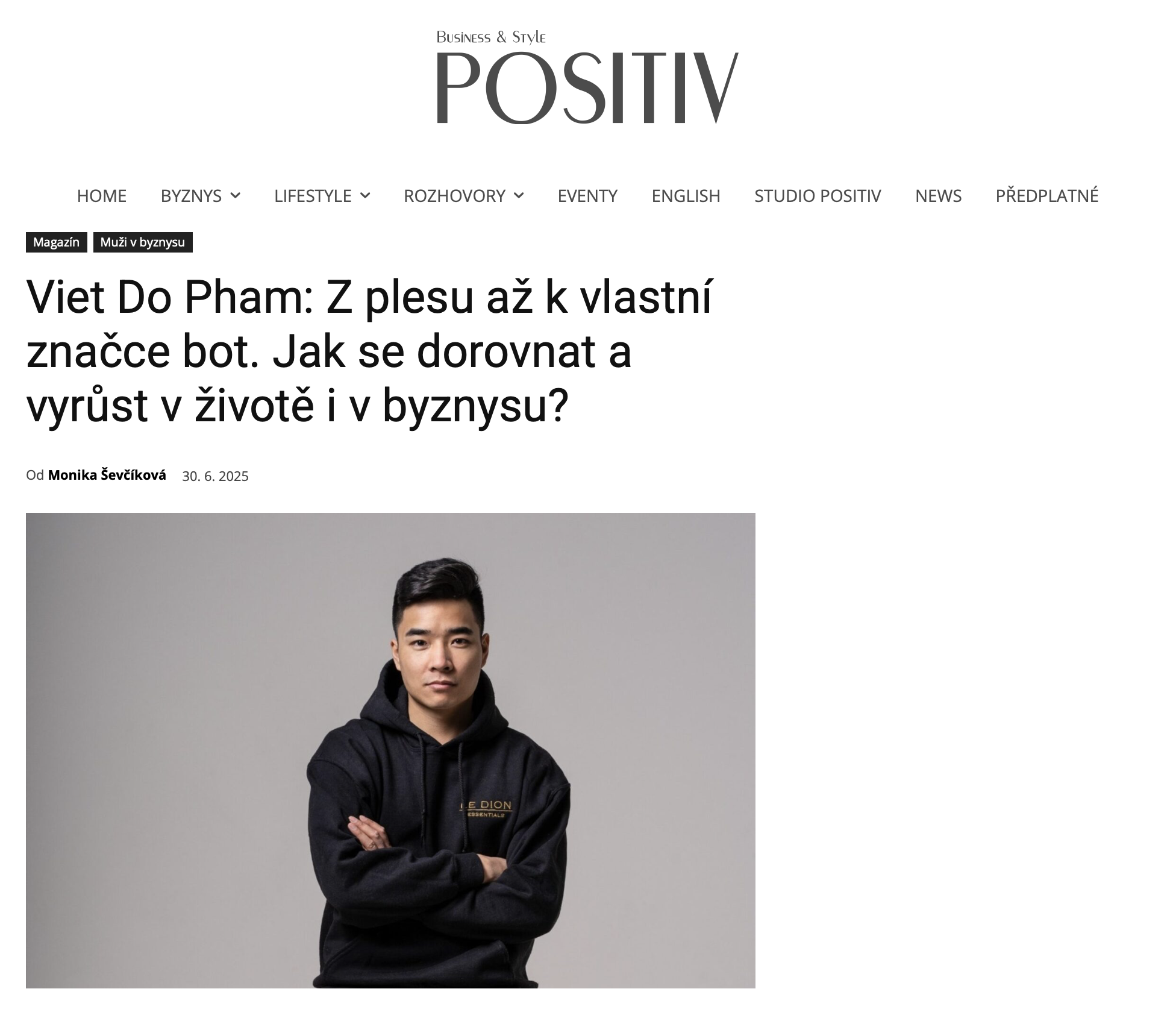 Napsali o nás - POSITIV Business & Style
