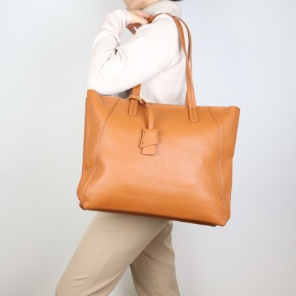 Naomi Elegantní tote bag v hnědé barvě