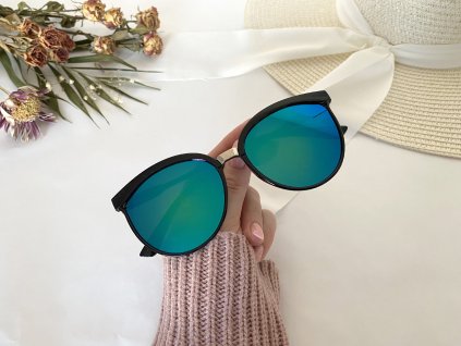 Modré slnečné okuliare Retro Cat Eye