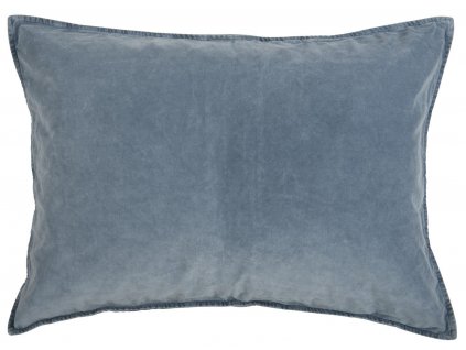 Sametový povlak na polštář modrý