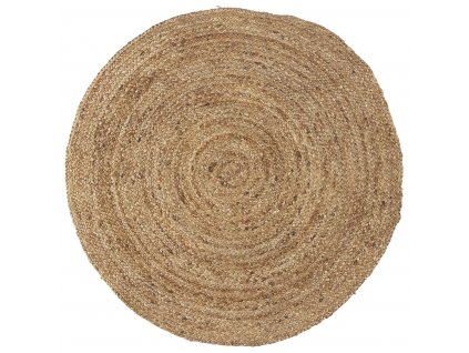 Kruhový koberec z juty