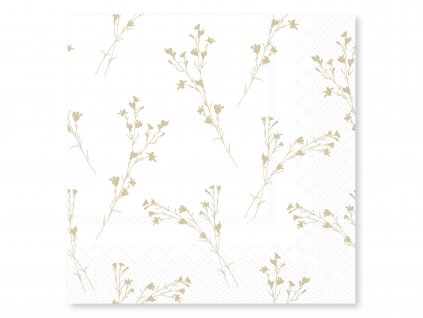 Papírové ubrousky s medovými květy Chic Antique