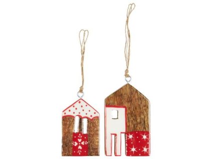 Ozdoba na vánoční stromek domek 2ks Ib Laursen