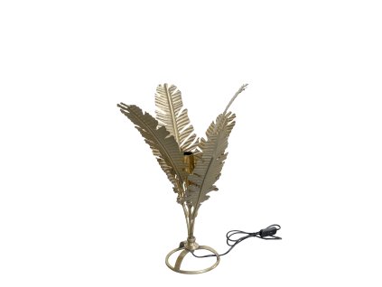 Dekorační lampa s palmovými listy mosaz Chic Antique