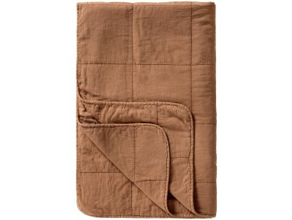 Bavlněná deka barvy velbloudí hnědá