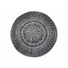 Jutový kruhový koberec se vzorem