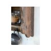 Plate Rack w. shelf and 4 hooks in recycled wood