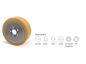Hnacie koleso 230x82/82-45  - Jungheinrich 50460100, 63215600 , EKS ,ECC, ERE,EZS
