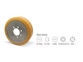 Hnacie koleso na JUNGHEINRICH 343x110-90 mm,  51130049