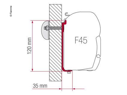 Nástěnný adaptér F45 AS110 190-230cm