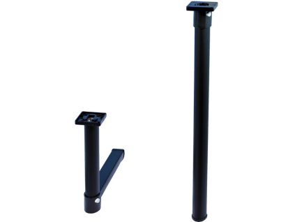 Skládací stůl, noha uprostřed sklápěcí - Černá