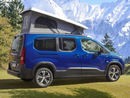 Střešní stan Citroen Berlingo vzadu nahoře, dlouhý rozvor