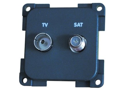 Zásuvka TV+SAT (Barva Šedá)