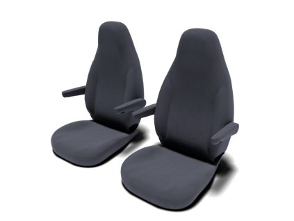 Potah sedadla Dark Grey (Typ Fiat Ducato, Jumper, Boxer >2014 (4 područky), Velikost Řidič a spolujezdec)