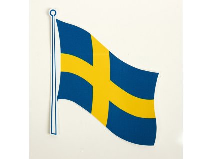 Sada samolepek s vlajkou Švédsko