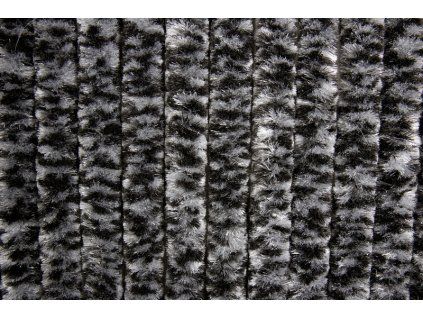 Dveřní závěs Carbest Chenille Šedá - černá