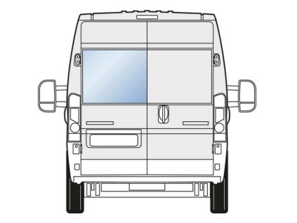 Pevné okno Ducato zadní (Typ Pravé - pant standardní)