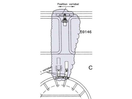 Úprava řemenu pro skříňové dodávky VW T5 od modelu 3/06 Sada 2: nad podběhem zadního kola vlevo nebo vpravo