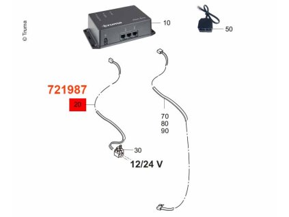 Připojovací kabel 12/24V