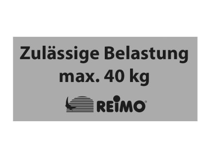 Nálepka "Povolené zatížení max. 40 kg"