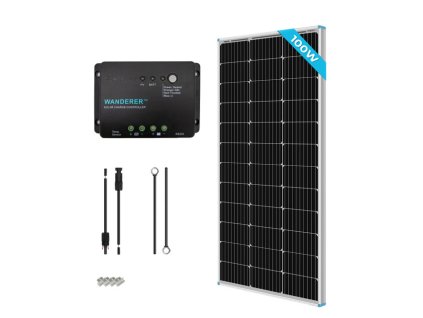 Renogy solární set 100W 12V s 30A PWM regulátorem nabíjení