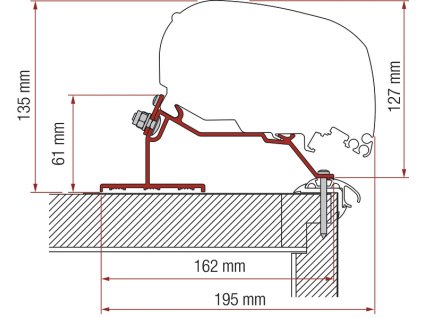 Adaptér F80/F65 (Rozměr 600cm)