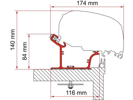 Adaptér F80/F65 (Rozměr 450cm)