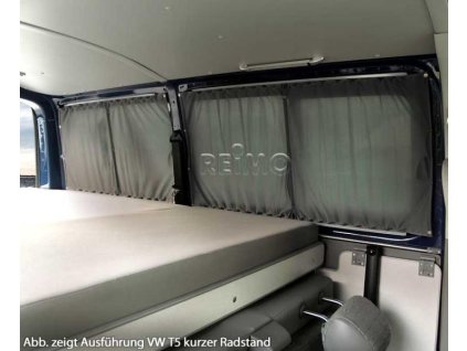 Zastínění obytné části VW T5/T6 (Barva Šedá / černá, Rozměr LR - dlouhá verze)