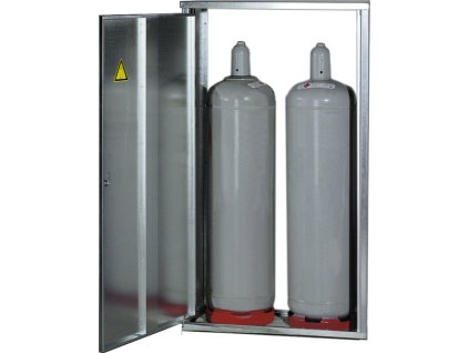 Ocelová skříň na láhve 2x33kg