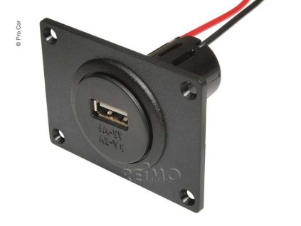 USB vestavná zásuvka 12-24/5V s USB 3A