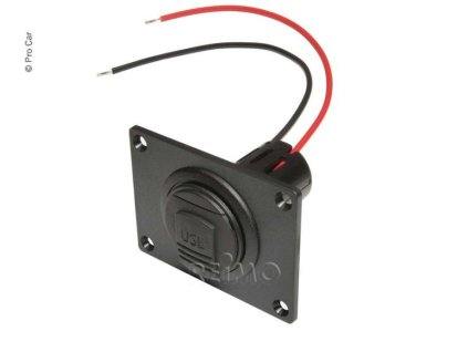 USB vestavná zásuvka 12-24/5V s USB 3A