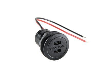 Power USB dvojzásuvka 2x USB-C