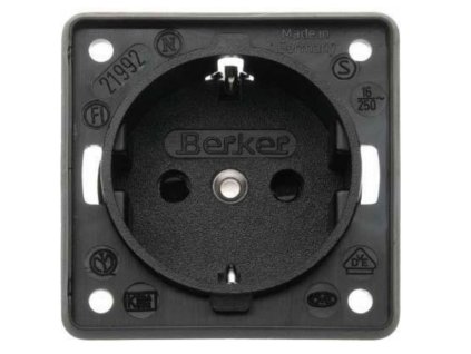 Zásuvka Schuko černá