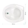 Oddělovací WC vložka - bílá