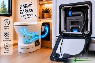 🚐💨 Proč mít u karavanové toalety odsávání FreshCamper? Už žádné nepříjemné pachy v obytném voze! 👍 Systém FreshCamper...