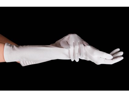 Rukavice bilá 49cm 225kc
