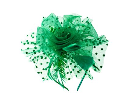 Dámský fascinátor Edit perličky a  peří